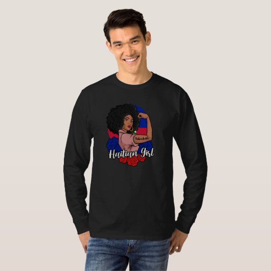 Haiti Haitian Flag Day Proud Ayiti Woman Unbreakab T-shirt (Voorkant volledig)