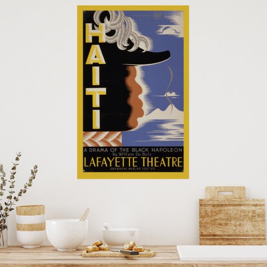 Haiti Harlem Lafayette  WPA Federaal Theater Poster (Keuken)