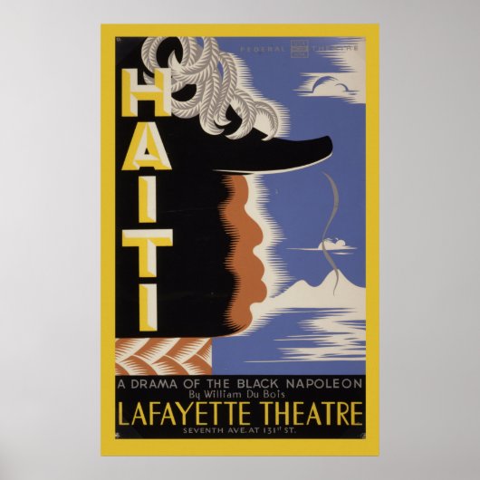 Haiti Harlem Lafayette  WPA Federaal Theater Poster (Voorkant)