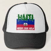 Haïti heeft onze hulp nodig trucker pet (Voorkant)