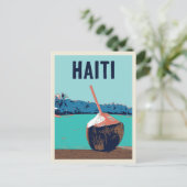Haïti heerlijk kokokosnoot drink briefkaart (Staand voorkant)