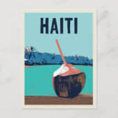Haïti heerlijk kokokosnoot drink briefkaart (Voorkant)