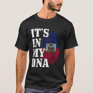 Haïti Het zit in mijn DNA-vingerafdruk Haïtiaanse T-shirt
