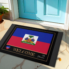 Haïti house mat, Haïtiaanse vlag sport / Welkom Deurmat