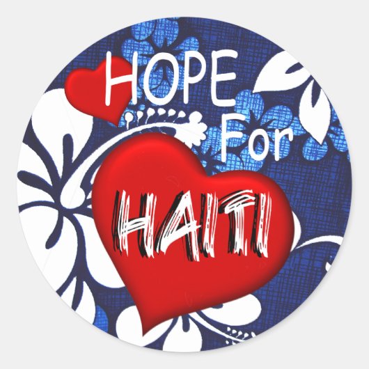 Haïti Hulp Valentijn Stickers (Voorkant)