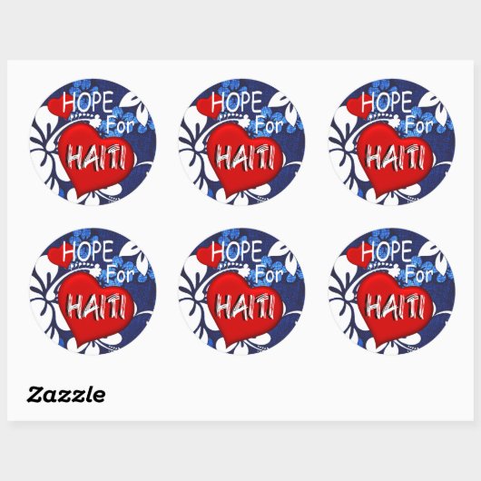 Haïti Hulp Valentijn Stickers (Vel)