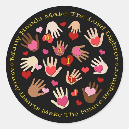 Haïti Hulp Valentijn Stickers (Voorkant)