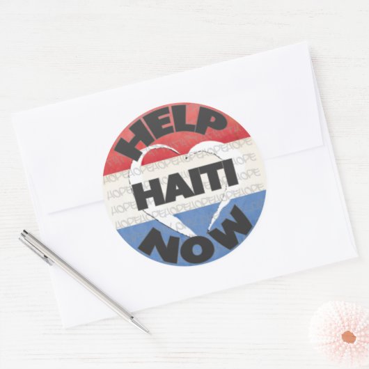 Haïti Hulp Valentijn Stickers (Envelop)