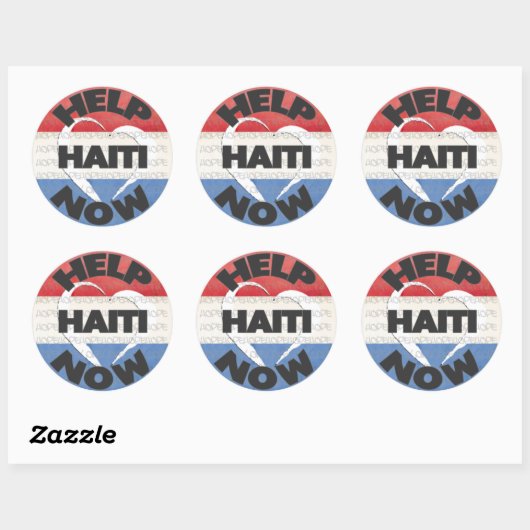Haïti Hulp Valentijn Stickers (Vel)