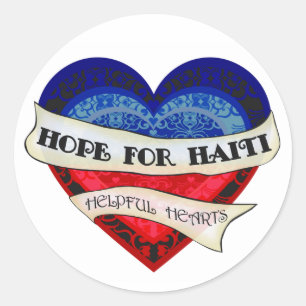 Haïti Hulp Valentijn Stickers