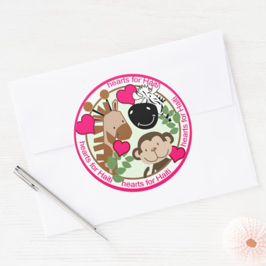Haïti Hulp Valentijn Stickers (Envelop)