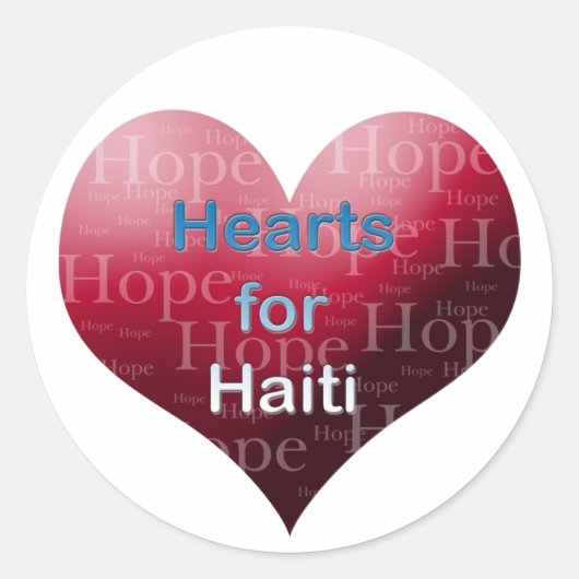Haïti Hulp Valentijn Stickers (Voorkant)