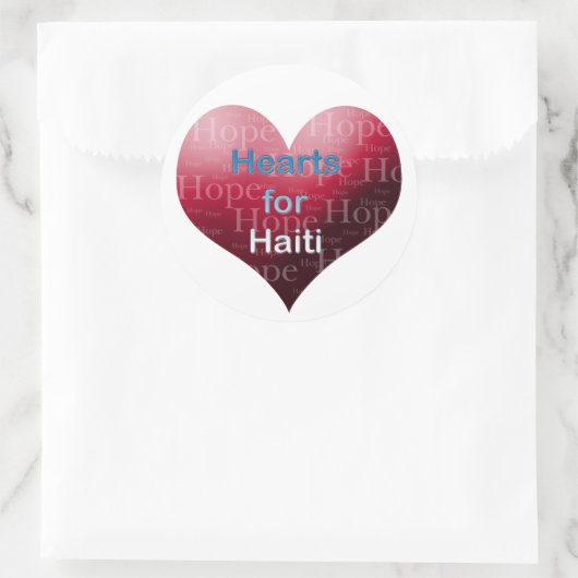 Haïti Hulp Valentijn Stickers (Tas)