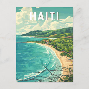 Haïti Illustratie Reis Kunst Vintage Briefkaart