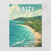 Haiti Illustration Travel Art Vintage Briefkaart (Voorkant)