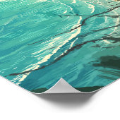 Haiti Illustration Travel Art Vintage Poster (Hoek)