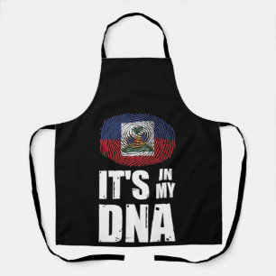 Haïti in mijn DNA Haïtiaanse vingerafdruk Schort