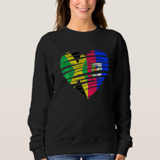 Haiti Jamaica Grown Heart USA Patriot Erfgoed Maan Trui