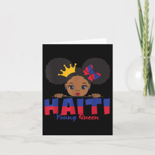 Haïti Jonge Koningin Haïtiaanse Vlag T-shirt voor  Kaart