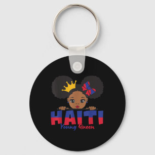 Haiti Jonge Koningin Haïtiaanse Vlag T-shirt Voor Sleutelhanger