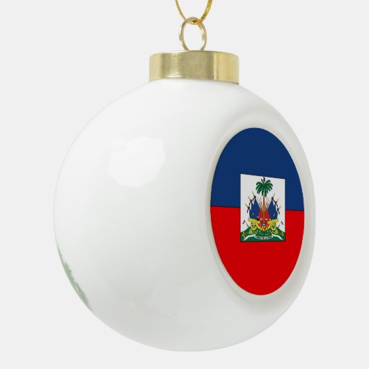 Haïti Keramische Bal Ornament (Links)