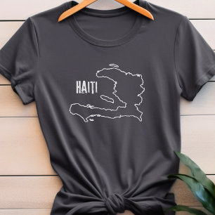 Haïti Landkaart Grens Haïtiaanse contourgrens T-shirt