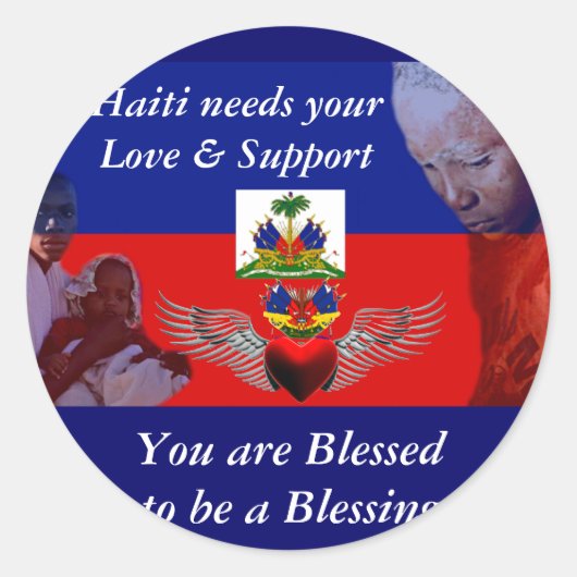 Haïti_Liefde & Ondersteuning_ Sticker (Voorkant)