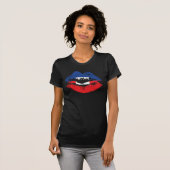 Haïti Lips tankopontwerp voor vrouwen. T-shirt (Voorkant volledig)