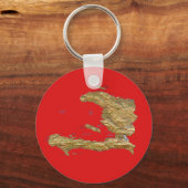 Haïti Map Sleutelhanger (Voorkant)