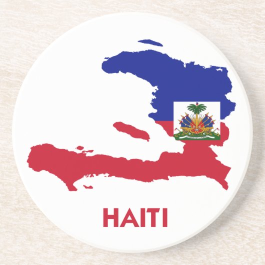 HAITI MAP ZANDSTEEN ONDERZETTER (Voorkant)