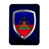 Haïti Metallic Emblem Magneet (Verticaal)
