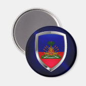 Haïti Metallic Emblem Magneet (Voorkant / Achterkant)