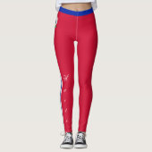 Haïti mode leggings, Haïtiaanse vlag / sport Leggings (Voorkant)