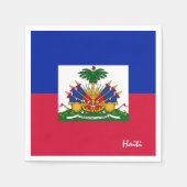 Haïti Napkins, Haïtiaanse Vlag partij / sport fans Servet (Voorkant)