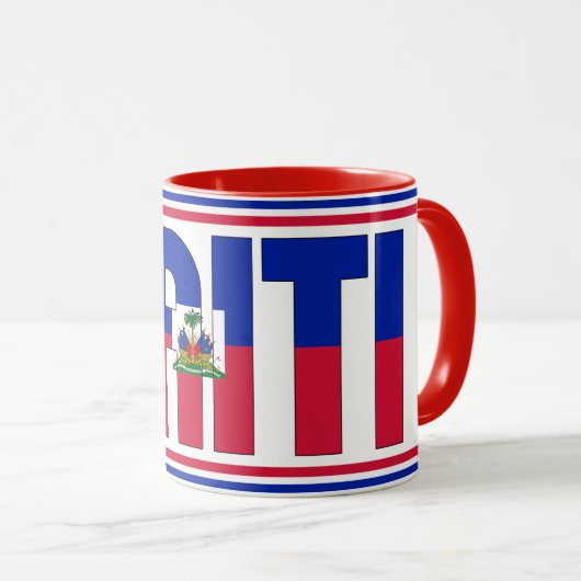 Haïti National Flag Patriotic Coffee Mok (Voorkant rechts)