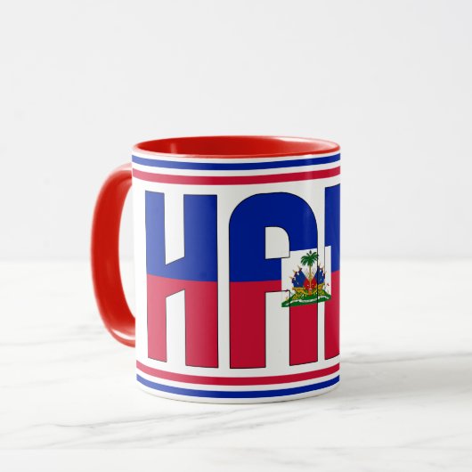 Haïti National Flag Patriotic Coffee Mok (Voorkant links)