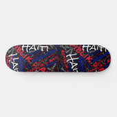 Haiti Nationale Trots Wordcloud Skateboard (Horizontaal)
