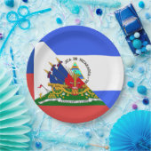 Haiti Nicaragua Flag | Half Haïtiaans Nicaraguan Papieren Bordje (Feest)