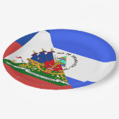 Haiti Nicaragua Flag | Half Haïtiaans Nicaraguan Papieren Bordje (Gekanteld)