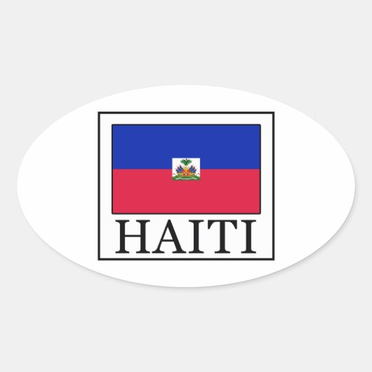 Haïti Ovale Sticker (Voorkant)