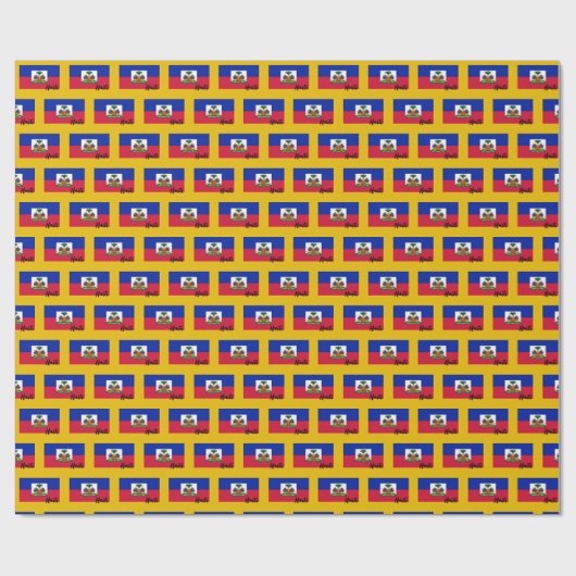 Haïti-pakpapier, Haïtiaanse vlag patriottisch Cadeaupapier (Vlak)