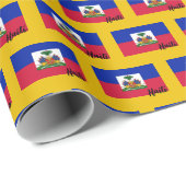 Haïti-pakpapier, Haïtiaanse vlag patriottisch Cadeaupapier (Rol Hoek)