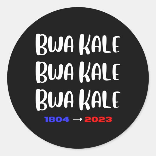 Haïti Pride Bwa Kale 1804 Onafhankelijkheid Haïtia Ronde Sticker (Voorkant)
