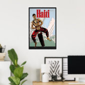 Haïti Print Reisposter Haïtiaanse Kunst Vintage (Thuiskantoor)