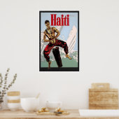 Haïti Print Reisposter Haïtiaanse Kunst Vintage (Keuken)