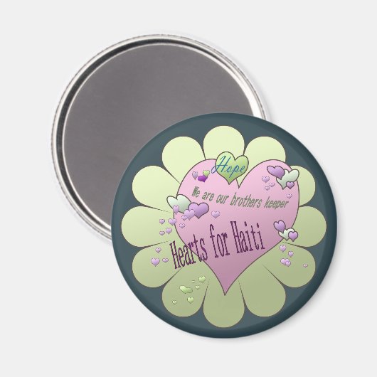 Haïti Relief Valentijn Koelkastmagneten Magneet (Voorkant / Achterkant)