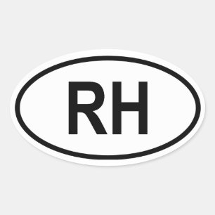 Haïti "RH" Ovale Sticker