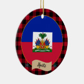 Haïti, Rode buffels, Haïtiaanse vlag Keramisch Ornament (Rechts)