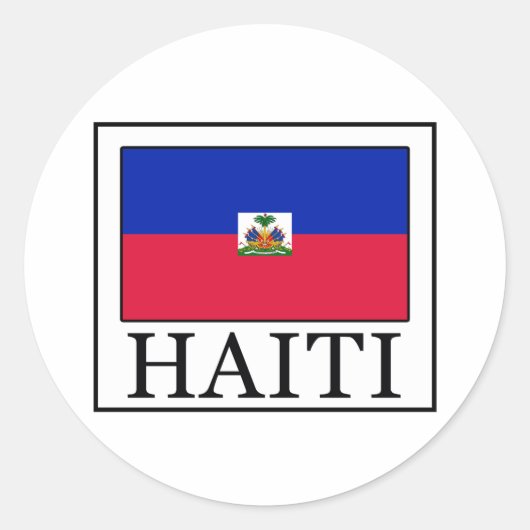 Haïti Ronde Sticker (Voorkant)