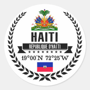Haïti Ronde Sticker
